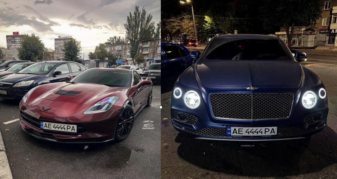 автомобілі Bentley Bentayga та Chevrolet Corvette